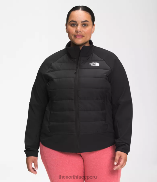 The North Face además de chaqueta híbrida de refugio cove mujer ropa 00TVT1144 negro