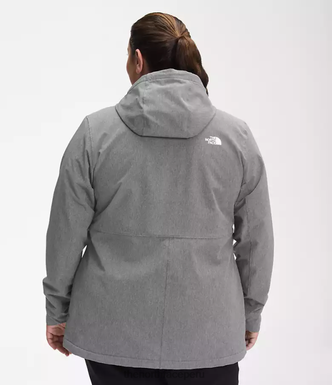 The North Face sudadera con capucha de shelbe raschel mujer ropa 00TVT1177 tnf gris medio jaspeado