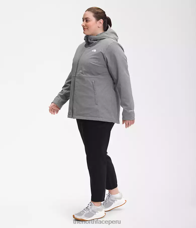 The North Face sudadera con capucha de shelbe raschel mujer ropa 00TVT1177 tnf gris medio jaspeado