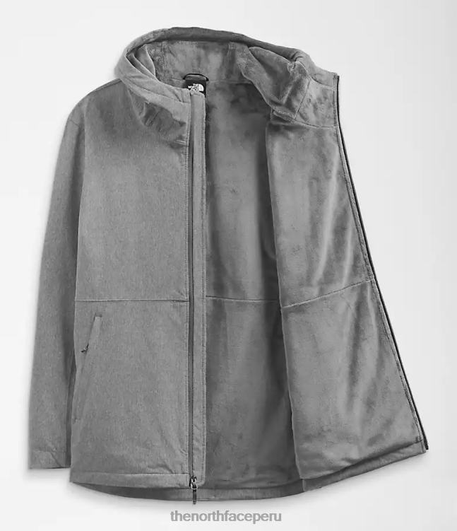 The North Face sudadera con capucha de shelbe raschel mujer ropa 00TVT1177 tnf gris medio jaspeado