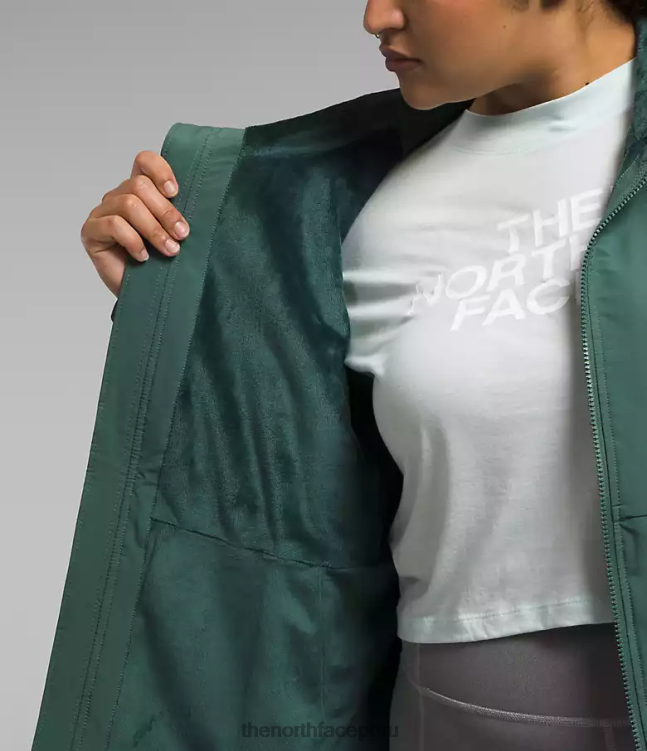 The North Face sudadera con capucha de shelbe raschel mujer ropa 00TVT245 sabio oscuro