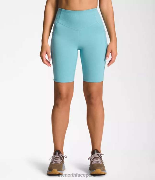 The North Face dune sky pantalones cortos ajustados de 9'' mujer ropa 00TVT811 Brezo de aguas de arrecife