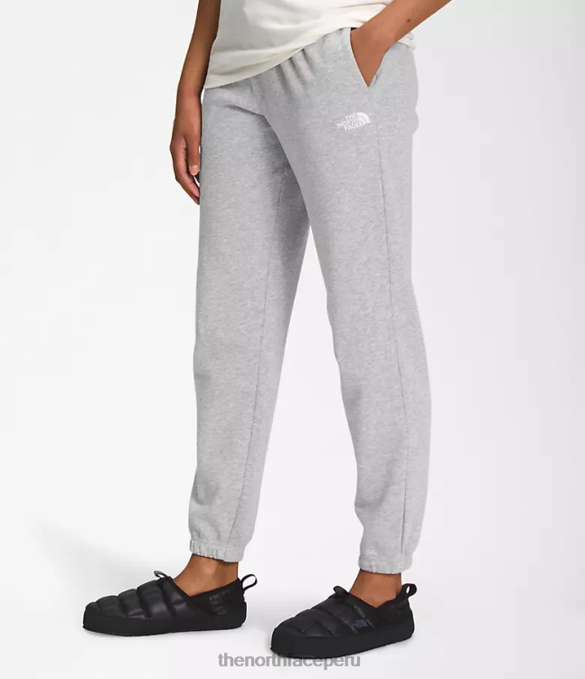The North Face pantalones deportivos de lana con media cúpula mujer ropa 00TVT973 tnf gris claro jaspeado/tnf blanco