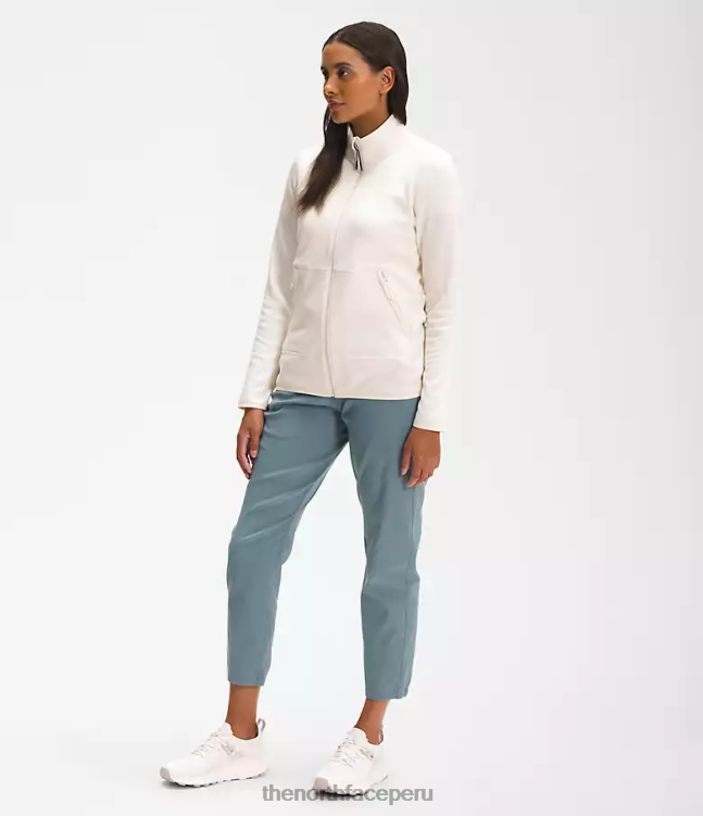 The North Face Canyonlands con cremallera completa mujer ropa 00TVT376 gardenia brezo blanco