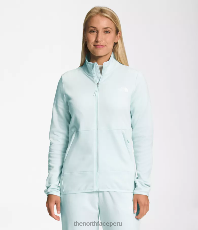 The North Face Canyonlands con cremallera completa mujer ropa 00TVT379 claraboya azul blanco brezo