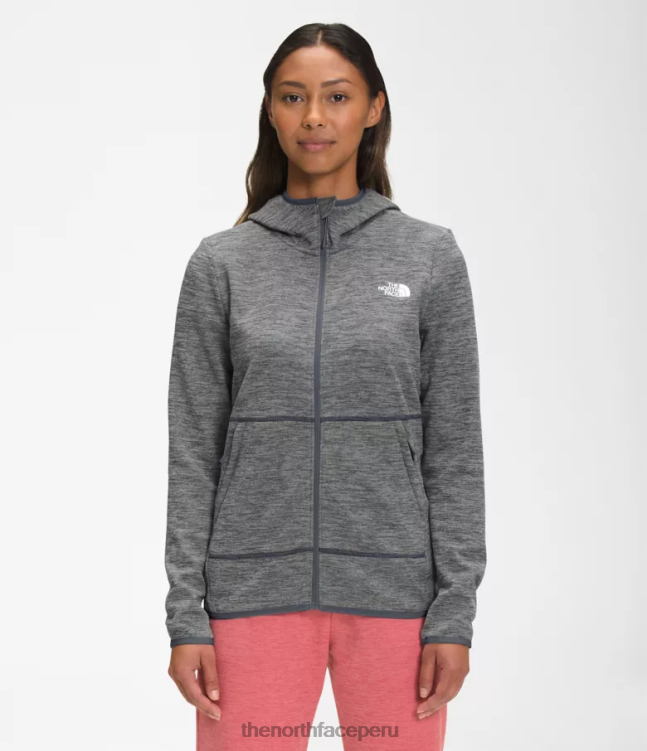 The North Face sudadera con capucha de canyonlands mujer ropa 00TVT742 tnf gris medio jaspeado