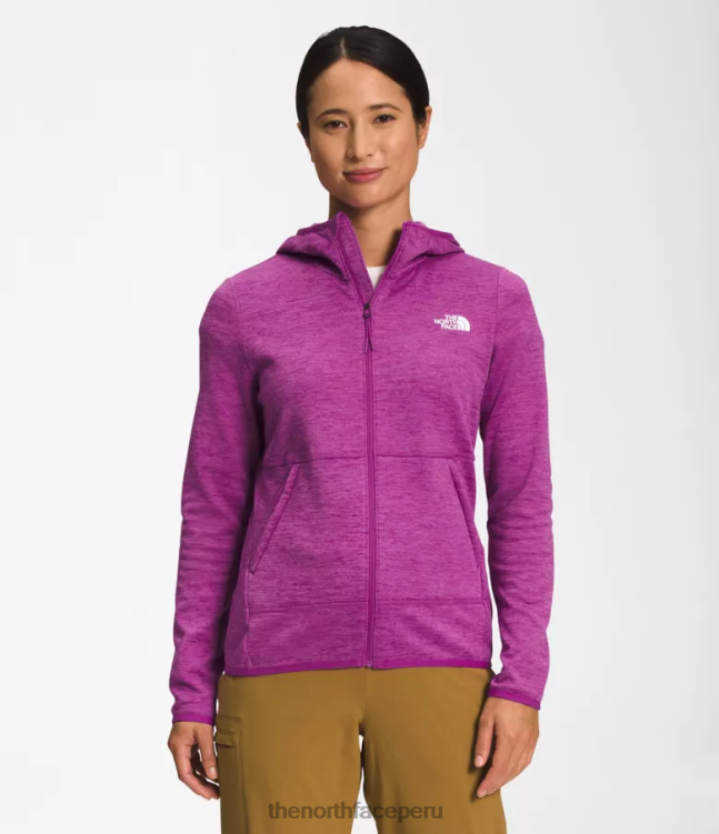 The North Face sudadera con capucha de canyonlands mujer ropa 00TVT747 flor de cactus púrpura brezo blanco
