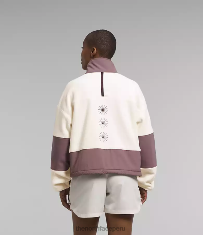 The North Face trailwear fantasía ridge flash -zip mujer ropa 00TVT54 blanco gardenia/gris leonado