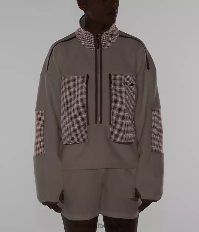 The North Face trailwear fantasía ridge flash -zip mujer ropa 00TVT54 blanco gardenia/gris leonado