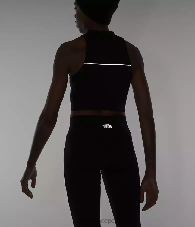 The North Face top de punto de canalé mujer ropa 00TVT1053 negro