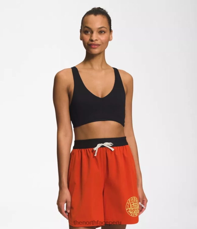 The North Face sujetador con brillo del valle mujer ropa 00TVT1232 negro
