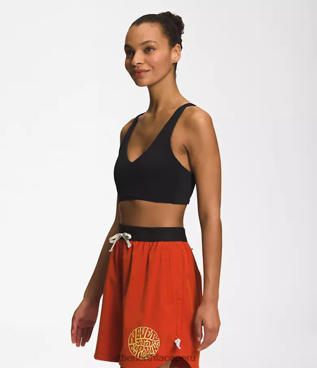 The North Face sujetador con brillo del valle mujer ropa 00TVT1232 negro