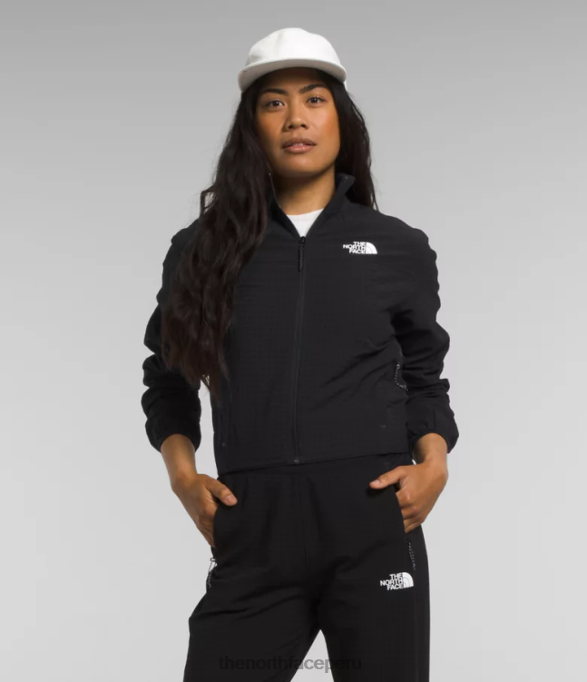 The North Face tekware grid con cremallera completa mujer ropa 00TVT568 negro