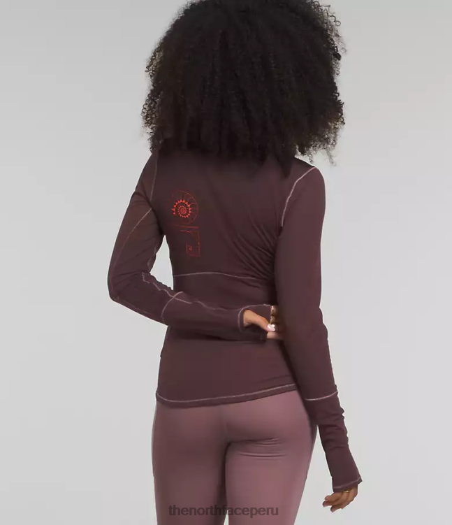 The North Face trailwear ursa major manga larga mujer ropa 00TVT1147 marrón carbón