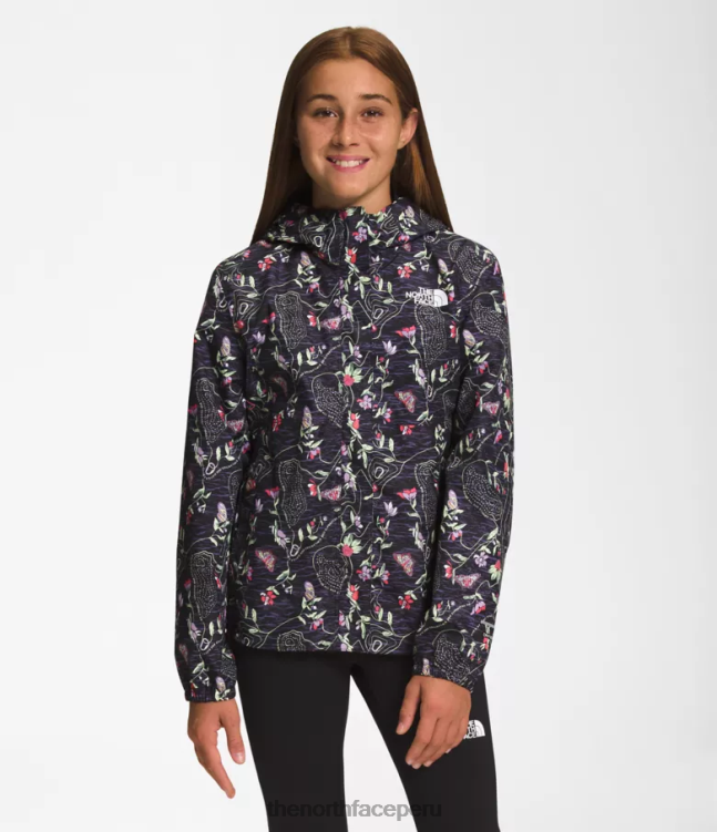 The North Face chaqueta de lluvia anora niños ropa 00TVT756 tnf negro iwd imprimir