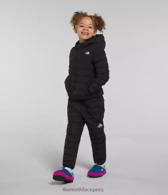 The North Face chamarra reversible con capucha y termobola niños ropa 00TVT1238 negro
