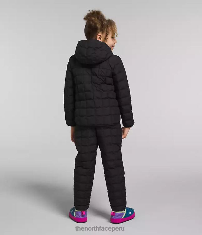 The North Face chamarra reversible con capucha y termobola niños ropa 00TVT1238 negro