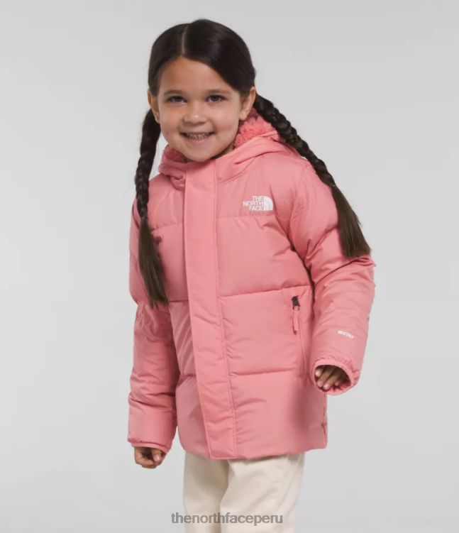 The North Face chaqueta con capucha North Down niños ropa 00TVT862 rosa sombría