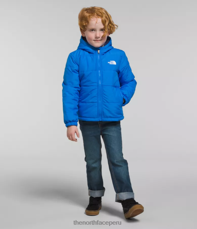 The North Face chaqueta reversible con capucha y cremallera completa mt chimbo niños ropa 00TVT635 azul optico