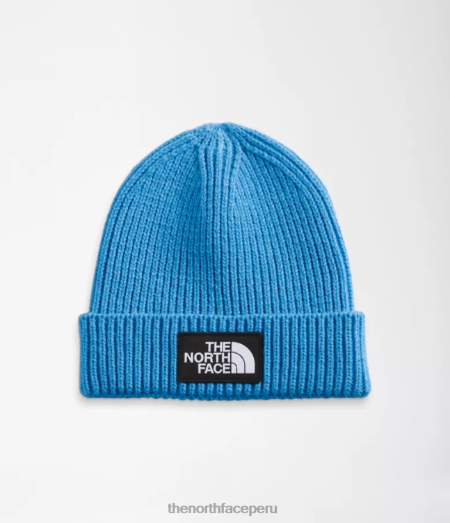 The North Face gorro con puños y logo de tnf niños accesorio 00TVT78 azul súper sónico