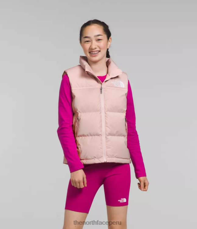 The North Face chaleco retro nuptse 1996 niños ropa 00TVT188 musgo rosa
