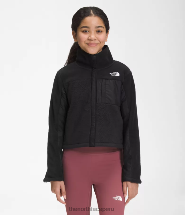 The North Face chaqueta combinada de lana niños ropa 00TVT71 negro