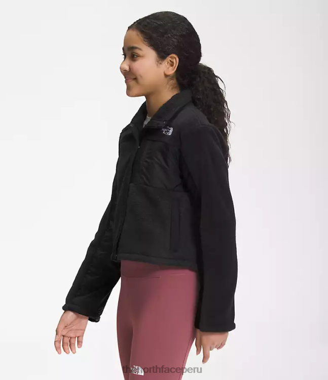 The North Face chaqueta combinada de lana niños ropa 00TVT71 negro