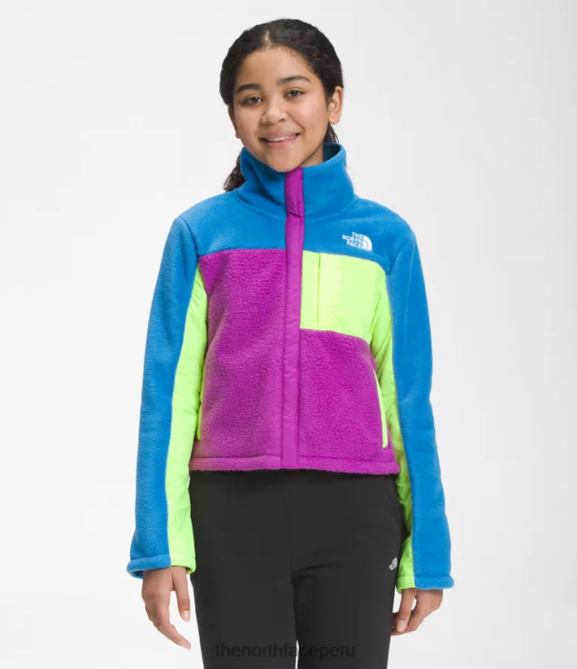The North Face chaqueta combinada de lana niños ropa 00TVT72 azul súper sónico