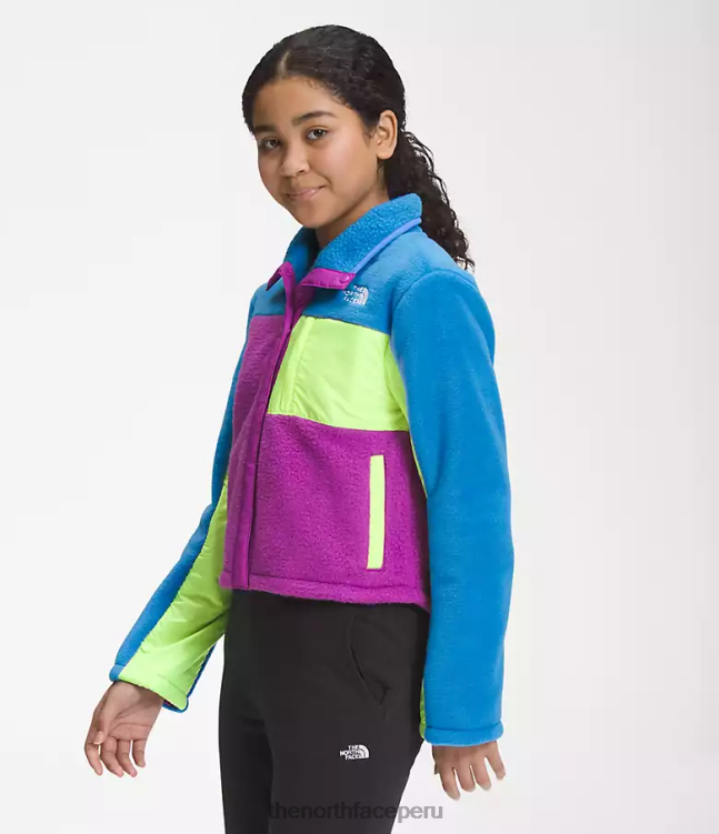 The North Face chaqueta combinada de lana niños ropa 00TVT72 azul súper sónico