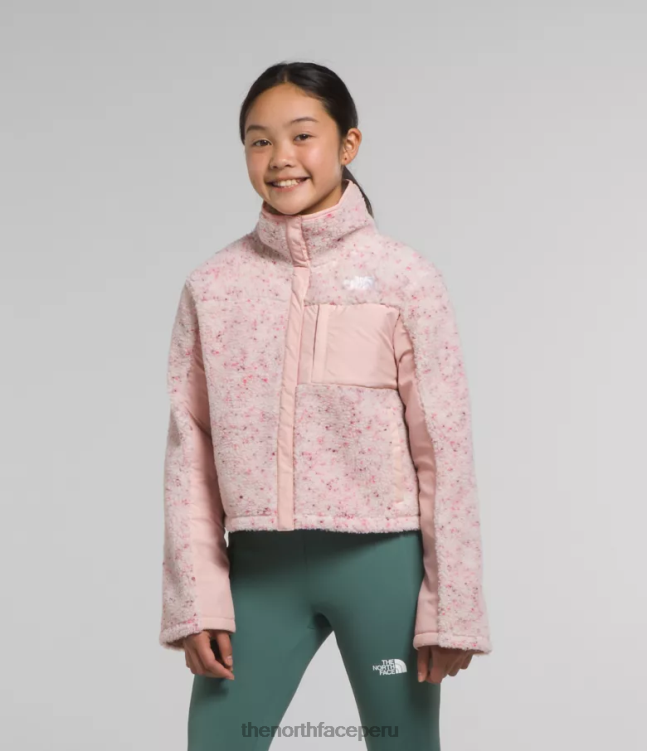 The North Face chaqueta combinada de lana niños ropa 00TVT74 musgo rosa