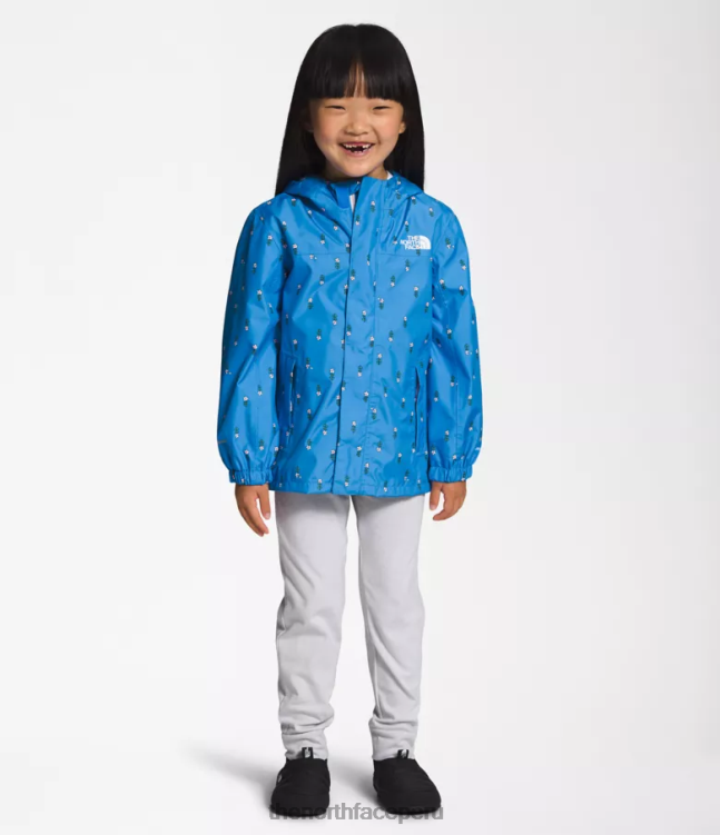 The North Face chaqueta de lluvia anora niños ropa 00TVT89 estampado floral super sonic blue joy
