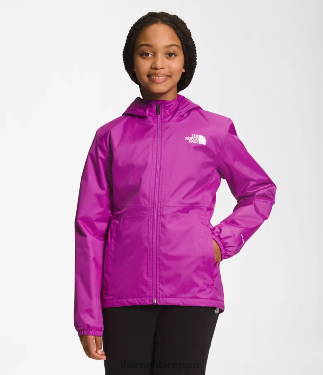 The North Face chaqueta de lluvia cálida para tormentas niños ropa 00TVT391 flor de cactus púrpura