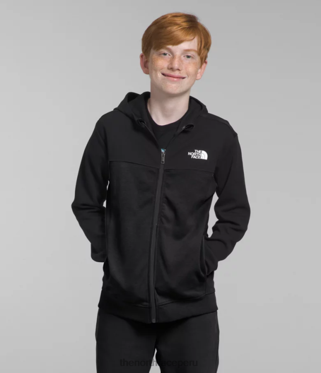 The North Face tnf tech sudadera con capucha y cremallera completa niños ropa 00TVT525 negro
